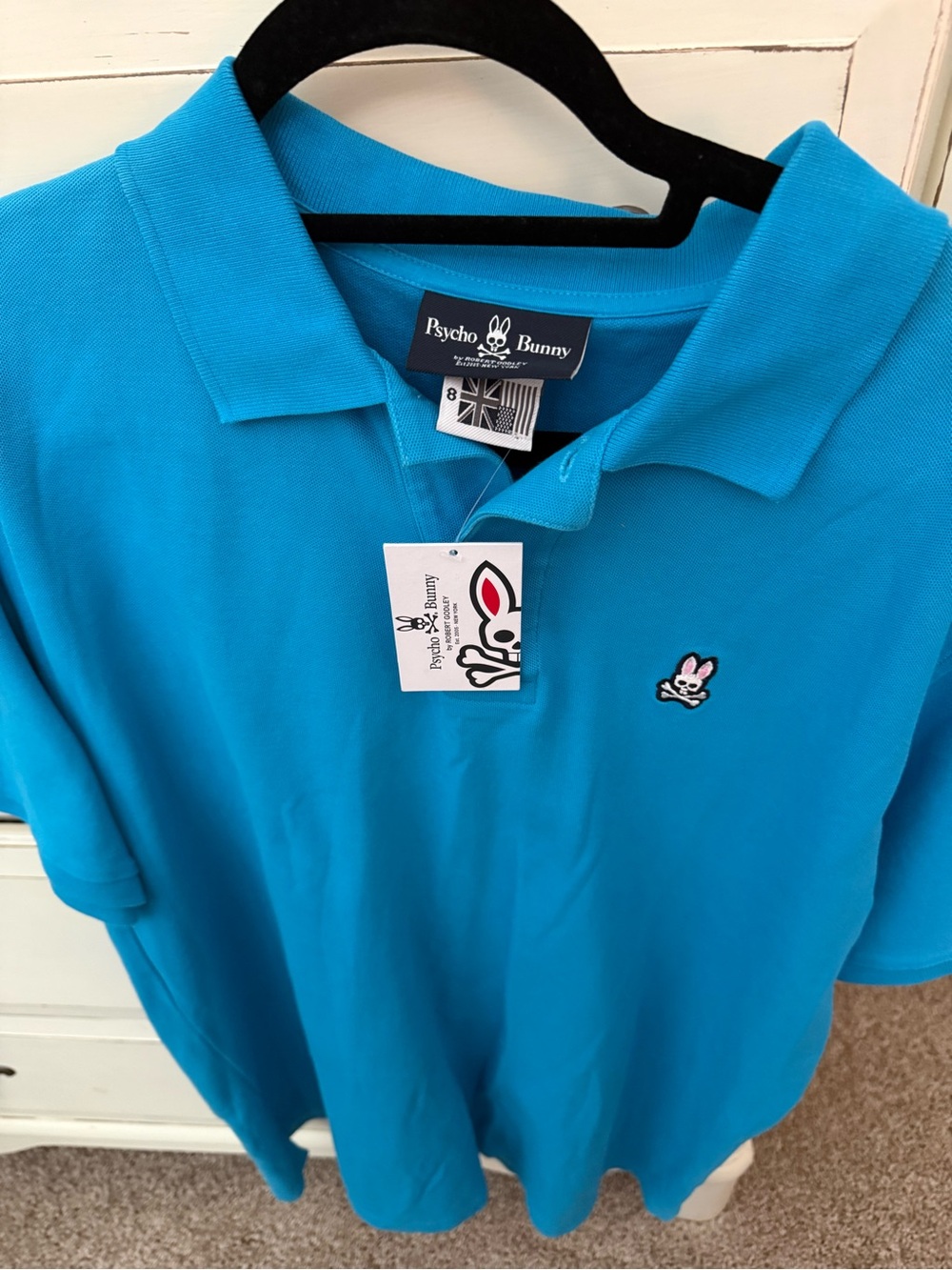 Psycho Bunny Men's Bright Turquoise Polo Shirt